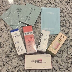Skincare and Makeup Set with Vitamin C and Blush